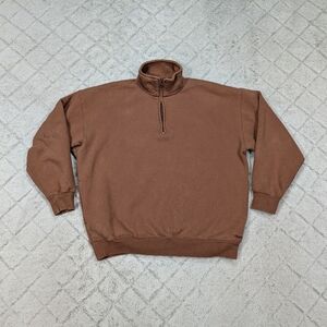 TNA Sweatshirt Womens 2 Small Brown ¼ Zip Pullover Sweat fleece Cozy Mega Fit